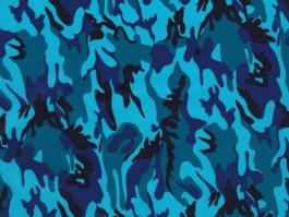 Turquoise & Navy Blue Camouflage Hydro Dip Film | High-Definition Water Transfer Printing Film for DIY, Auto Parts, Helmets, Outdoor Gear