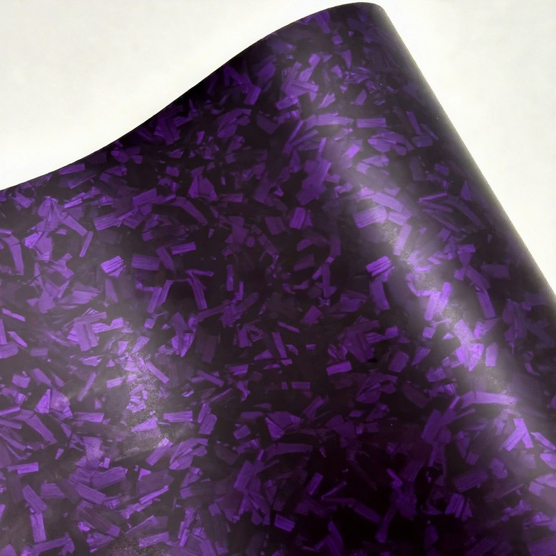 PET Forged Carbon Fiber Vinyl Wrap, Gloss Black, For Car Interior Center Console, Side Mirror, Exterior Body Decal Sticker